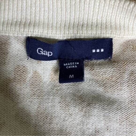 Gap Cardigan Animal Print Button Front Size Medium - Picture 6 of 6